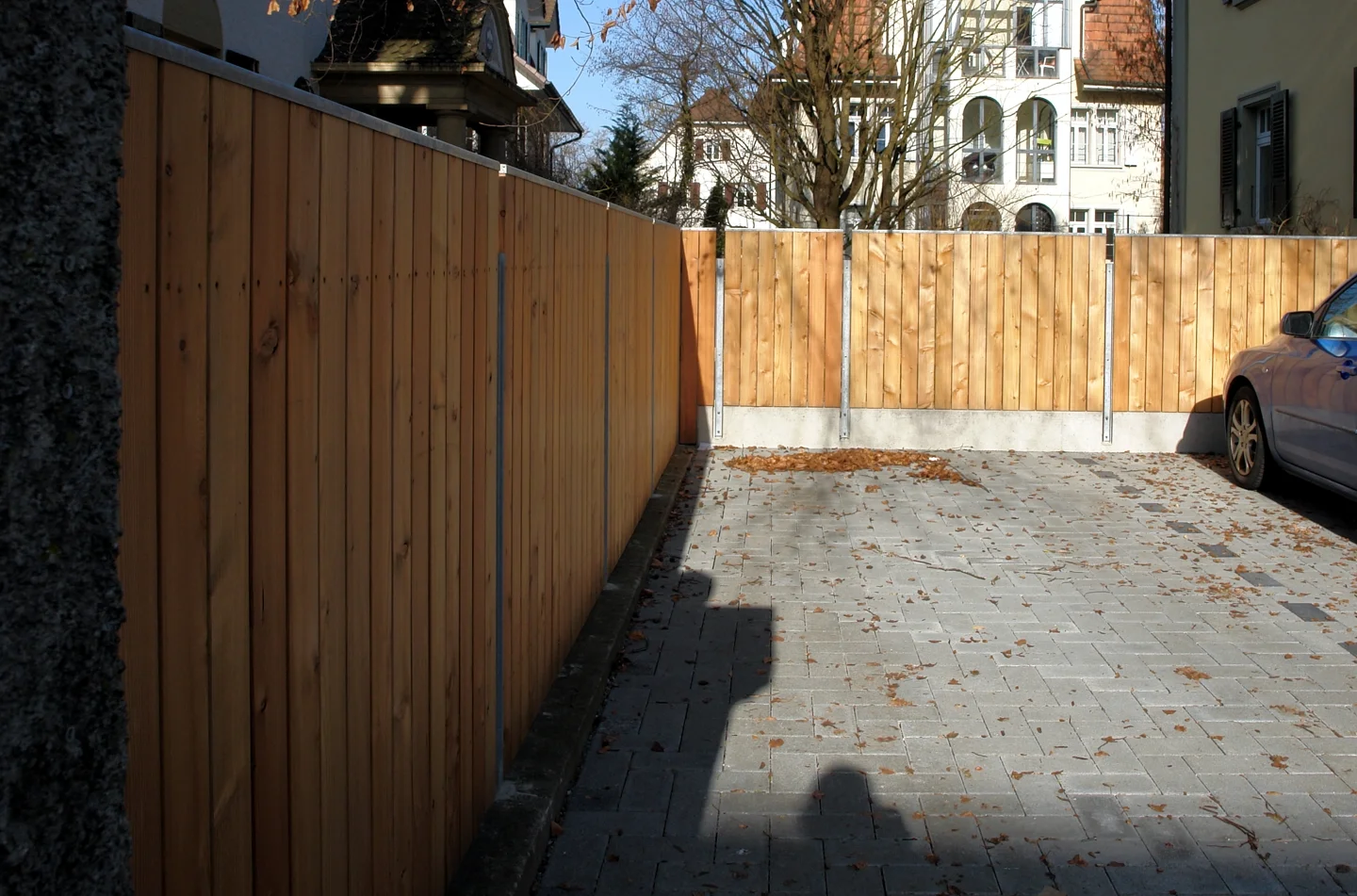 Sichtschutzwand in Lärche – Detail