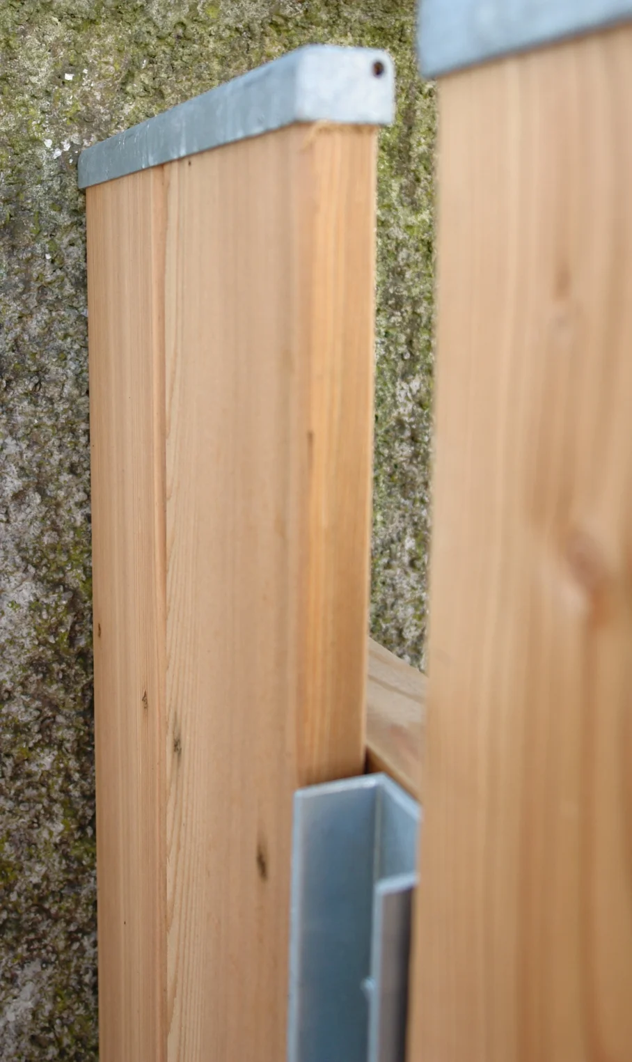 Sichtschutzwand in Lärche – Detail